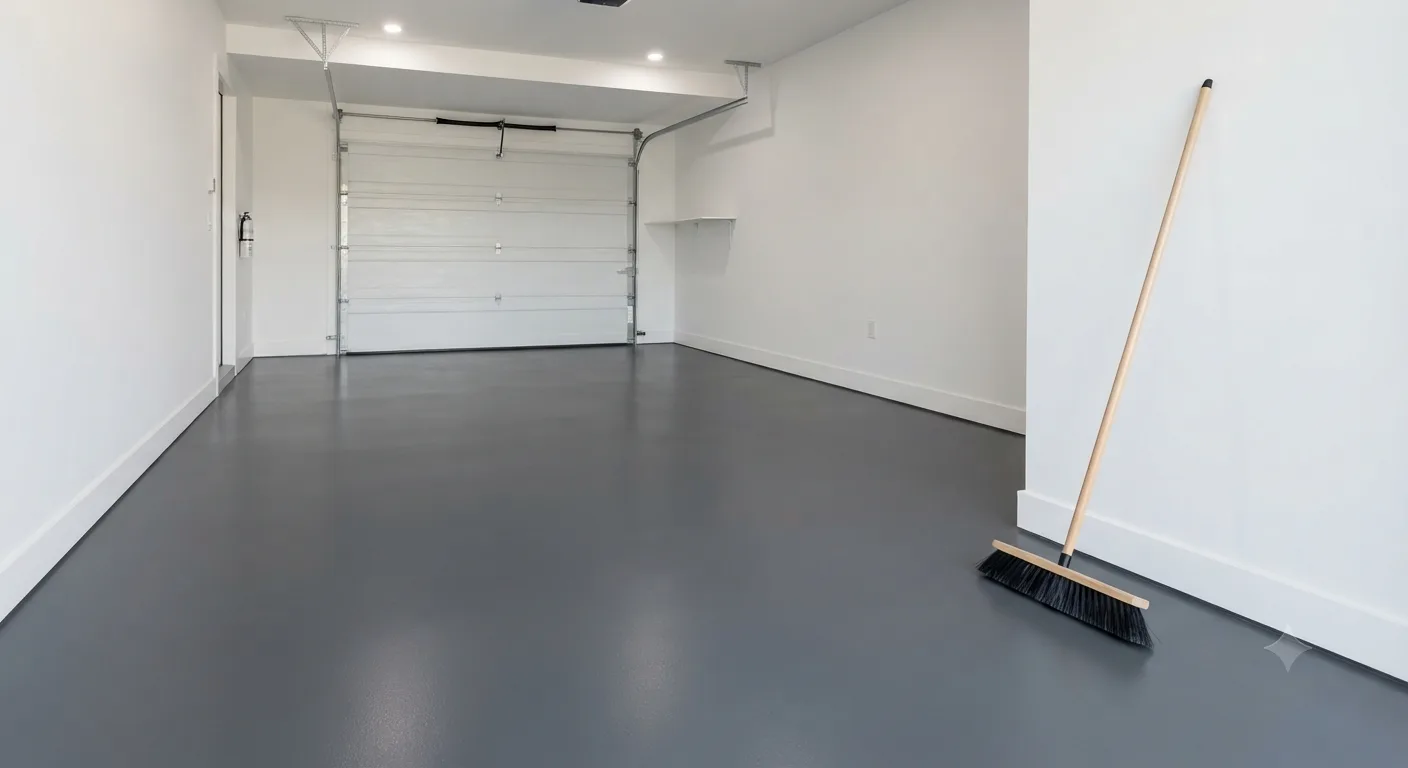 Plain colour garage epoxy