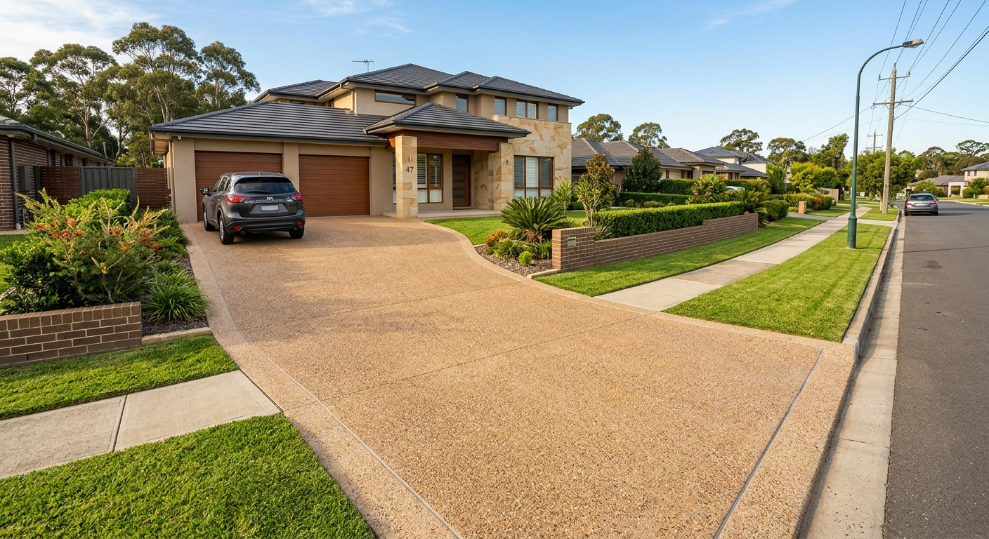 SprayCrete driveway decorative concrete Sydney