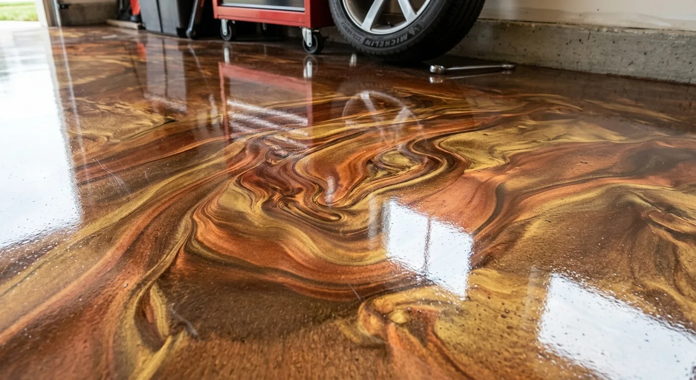 Metallic swirl garage
