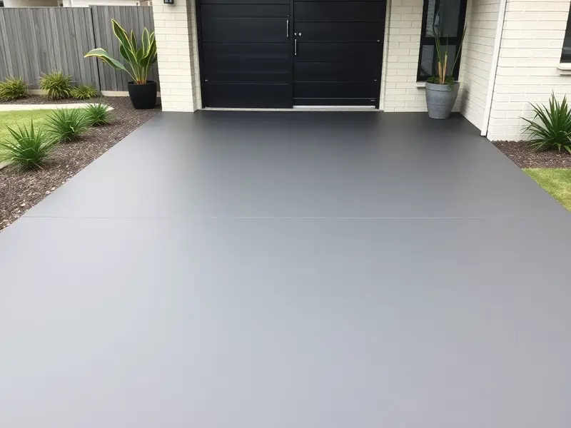 Plain sealed colour driveway epoxy Sydney
