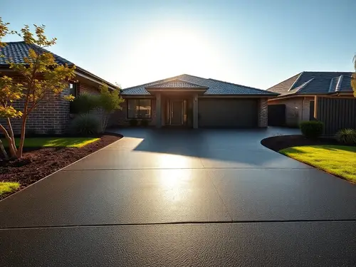 Polyaspartic driveway flooring finish