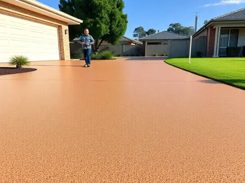 Polyaspartic driveway coating outdoor