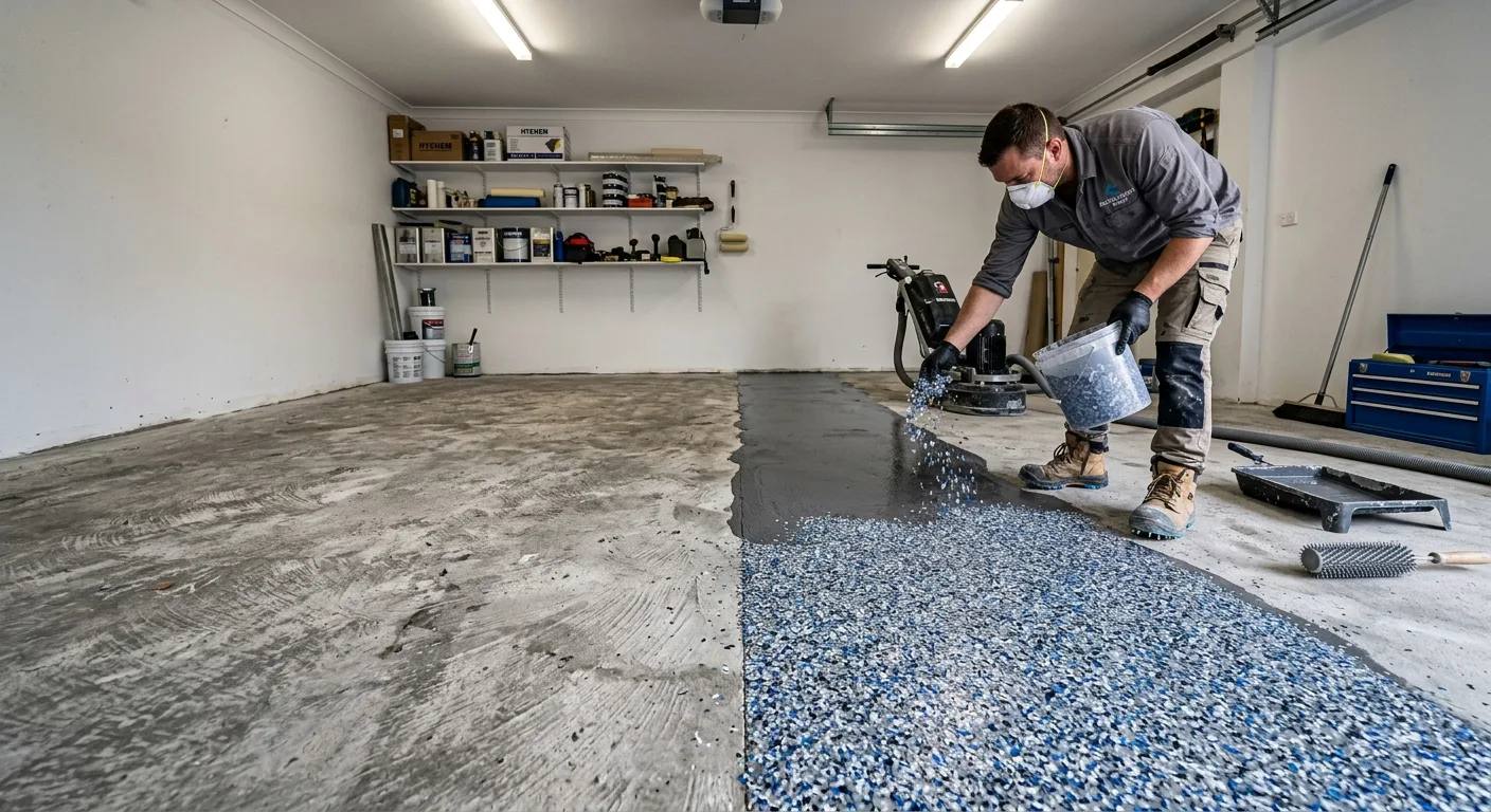 Garage flake system